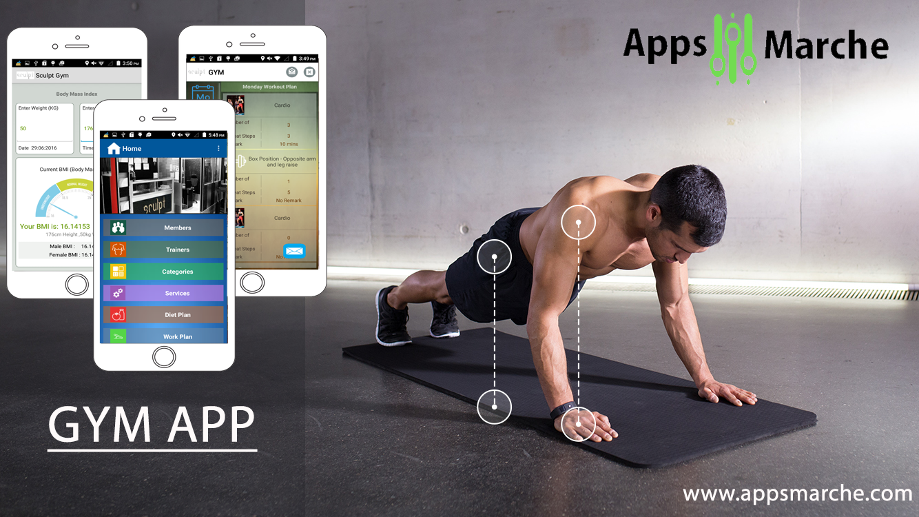 ultimate gym management system by appsmarche, best fitness mobile app, gym mobile app, yoga mobile app